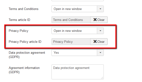 checkbox gdpr