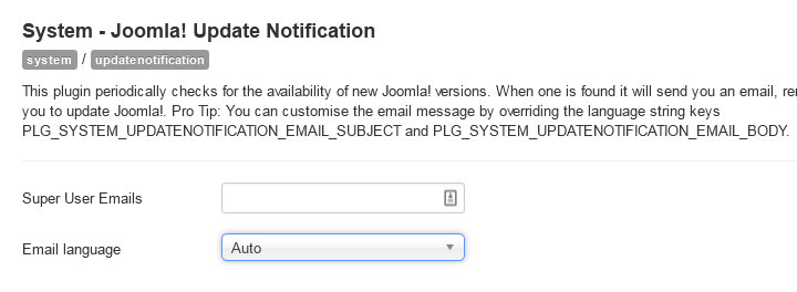 joomla35 updatenotify