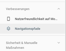 navigationspfad menue google
