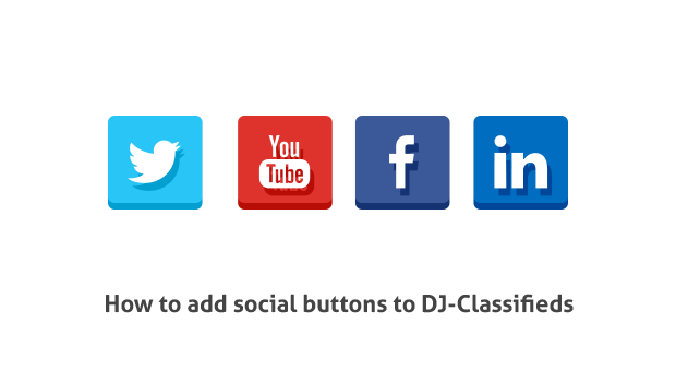 social buttons in dj classifieds